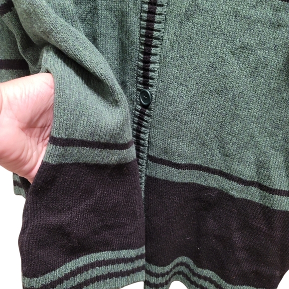 Sz 1 NWT Harry Potter HU HP Slytherin Alum Girls Varsity Black Green Cardigan - Picture 7 of 12